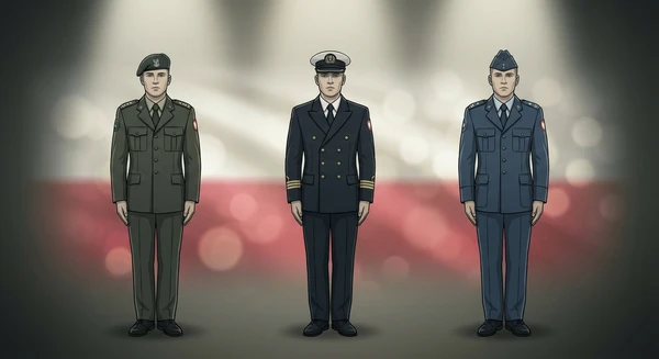 Polônia military personnel in dress uniforms