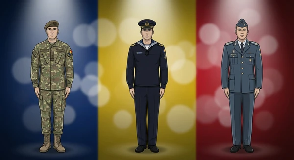 Romênia military personnel in dress uniforms