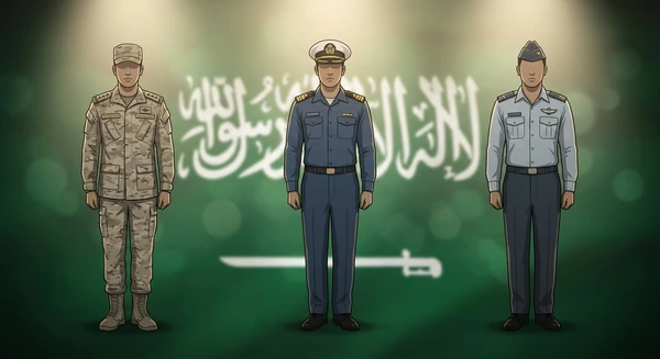 Saudi Arabia military personnel in dress uniforms