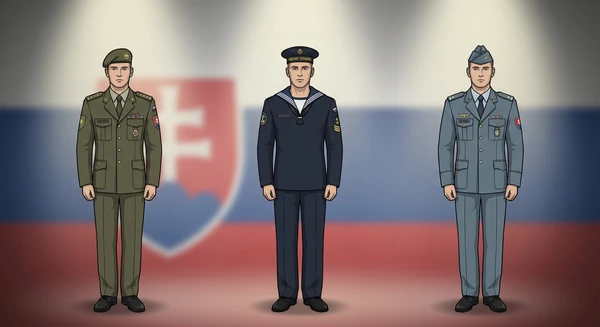 Eslováquia military personnel in dress uniforms