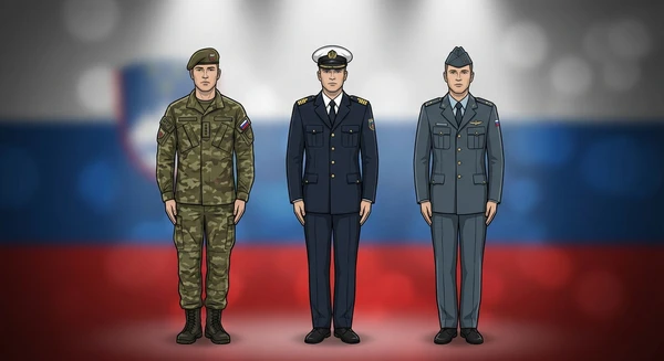 Eslovênia military personnel in dress uniforms