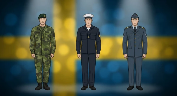 Sweden military personnel in dress uniforms