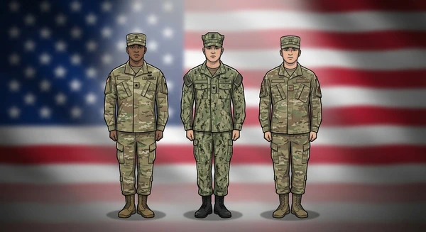 United States military personnel in dress uniforms