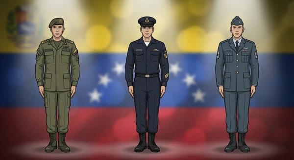 Venezuela military personnel in dress uniforms