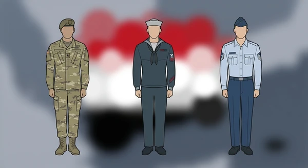 Yemen military personnel in dress uniforms
