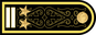 Kazakhstan Navy Екінші дәрежелі капитан Ekinşi därejeli kapïtan insignia