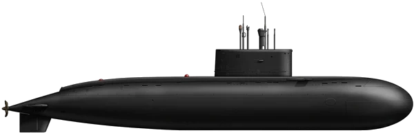 Improved Kilo-class profile silhouette