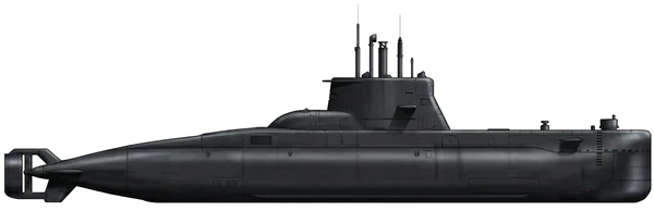 Kobben-class side profile drawing