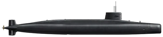 Le Redoutable-class profile silhouette