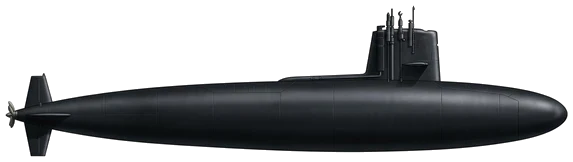 Skipjack-class side profile drawing