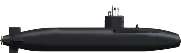 Swiftsure-class submarine side profile silhouette