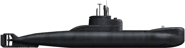 Type 206-class profile silhouette