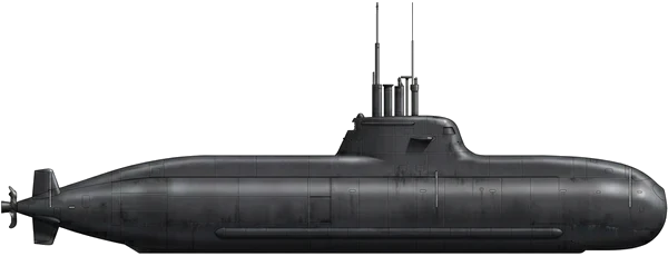 Type 212-class profile silhouette