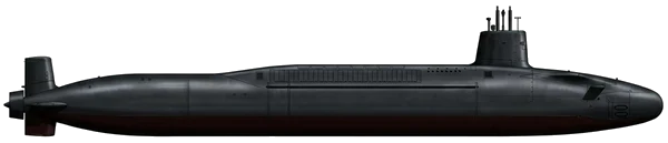 Vanguard-class submarine side profile silhouette