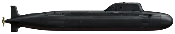 Yasen-class profile silhouette