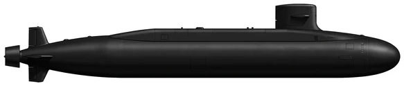 Columbia submarine side profile drawing