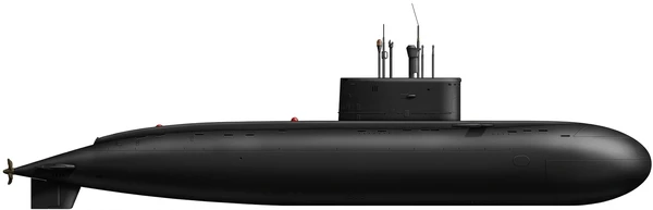 Improved Kilo submarine side profile drawing