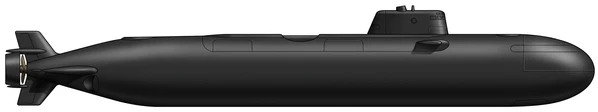 Losharik-class submarine side profile silhouette
