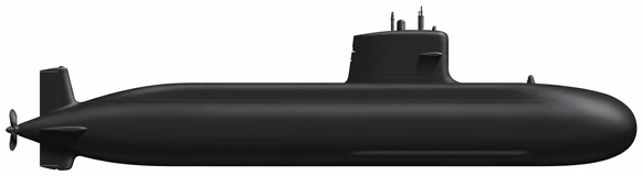 S-80 Plus-class submarine side profile silhouette