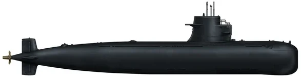 Type 039 submarine side profile drawing