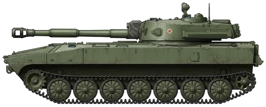 2S1 Gvozdika profile drawing