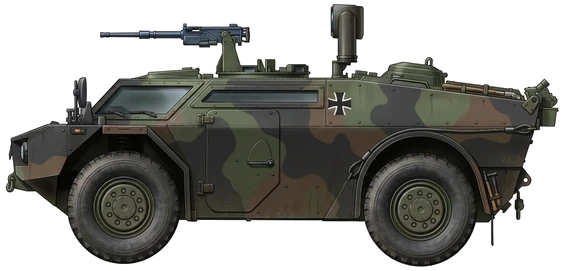 KMW Fennek profile drawing
