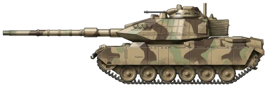 Sabra main battle tank side profile drawing