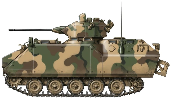 ACV-15 infantry fighting vehicle side profile drawing