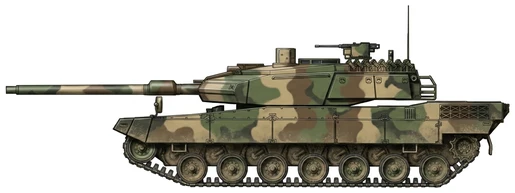 Altay main battle tank side profile drawing