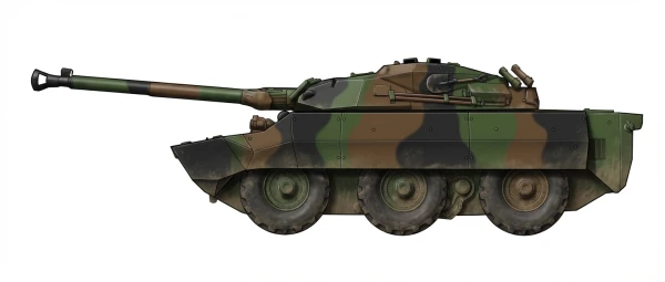 Profile drawing of GIAT Industries AMX-10 RC