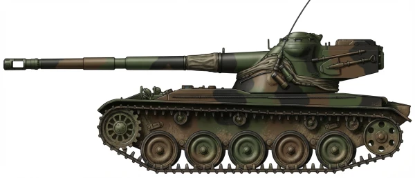 Profile drawing of GIAT Industries AMX-13