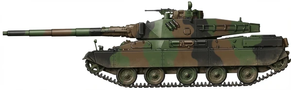 Profile drawing of GIAT Industries AMX-32
