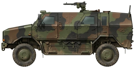 ATF Dingo light armoured vehicle side profile drawing