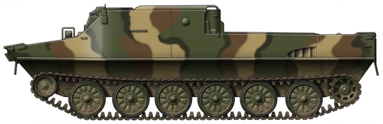 Profile drawing of Chelyabinsk Tractor Plant BTR-50