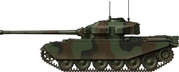 Profile drawing of Royal Ordnance Factory Centurion