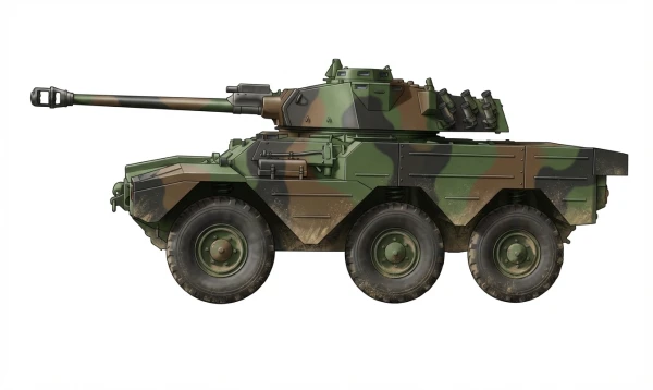 Profile drawing of Panhard ERC-90 Sagaie