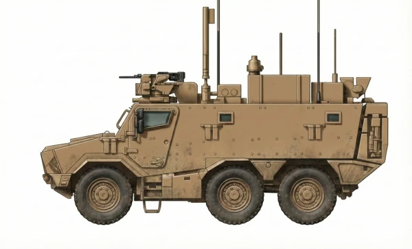 Profile drawing of Arquus / Nexter / Thales Griffon