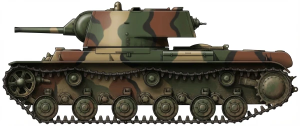 Profile drawing of Hyundai Precision / Sangyong Heavy Industries K2 Black Panther