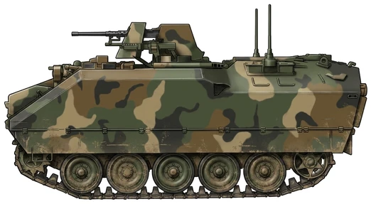 K200 armored personnel carrier side profile drawing