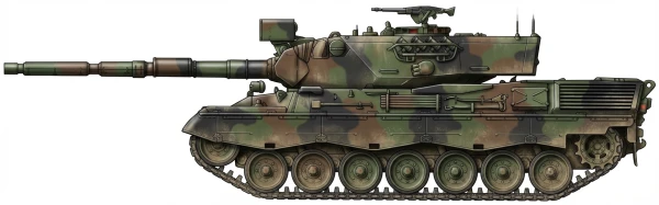 Profile drawing of Krauss-Maffei Leopard 1