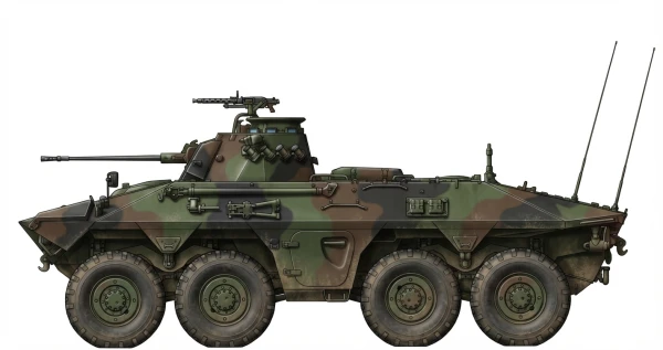 Profile drawing of Henschel Wehrteknik GmbH Luchs 2