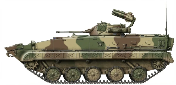 Profile drawing of Industrie d'Etat Yougoslave M-80