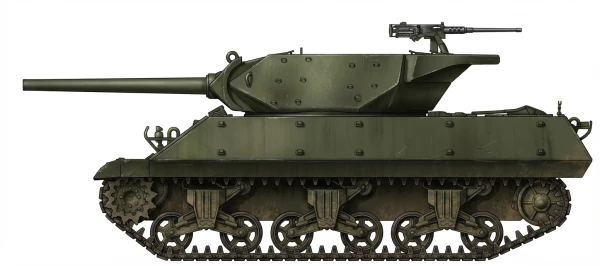 Profile drawing of U.S Army Ordnance M10 Wolverine