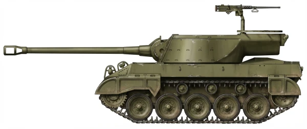 Profile drawing of U.S Army Ordnance M18 Hellcat