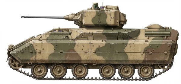 Profile drawing of FMC M2 / M3 Bradley