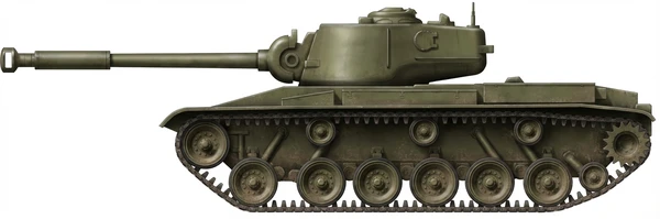 Profile drawing of Detroit Tank Plant M46 Patton