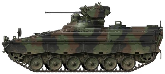 Marder infantry fighting vehicle side profile drawing