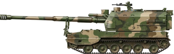PLZ-45 self-propelled artillery side profile drawing