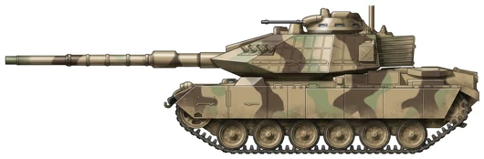 Sabra main battle tank side profile drawing