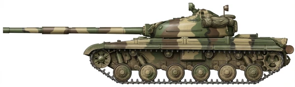 Profile drawing of Malyshev HMB Plant T-64